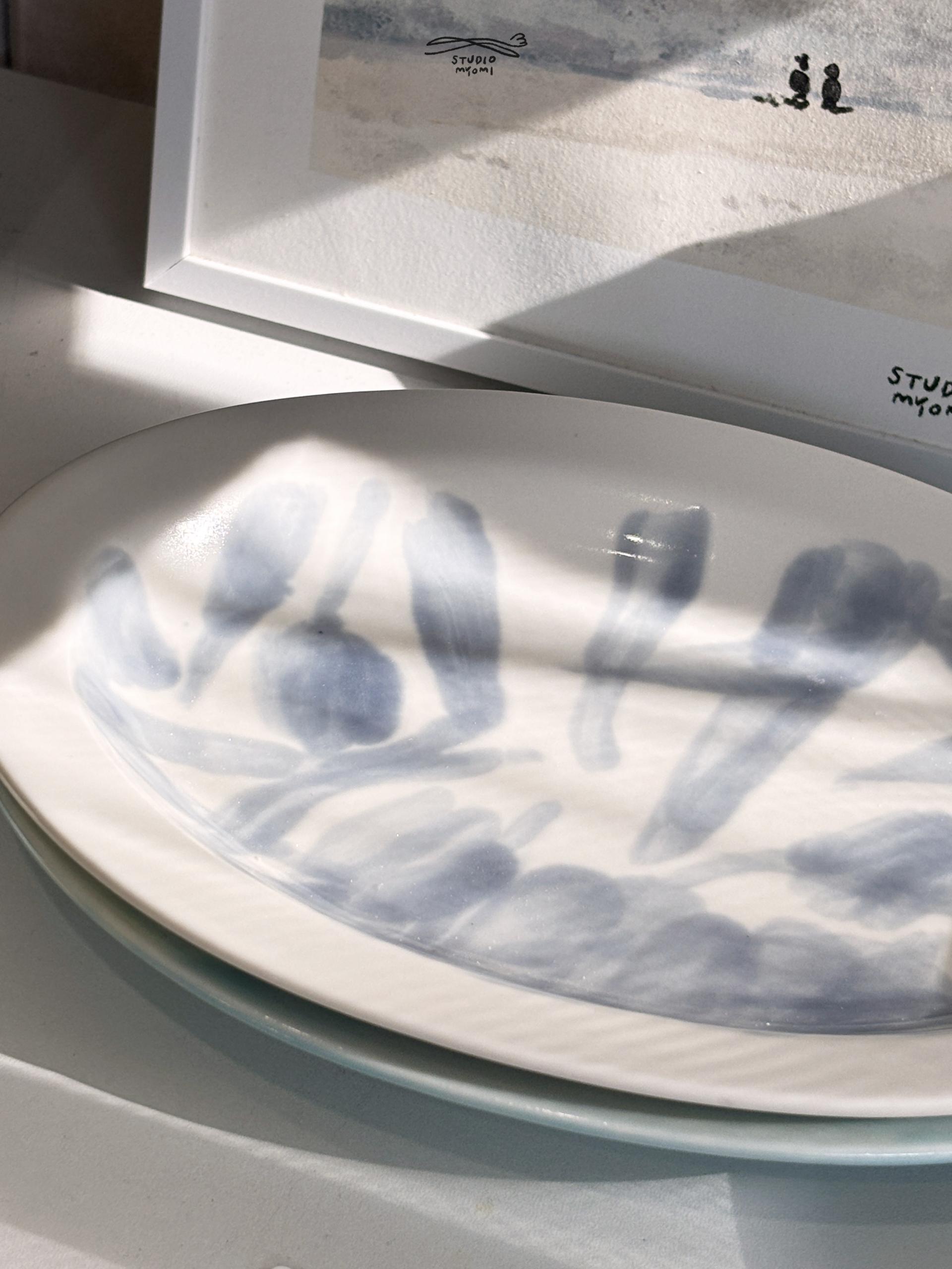 Middle Oval Plate (구름)