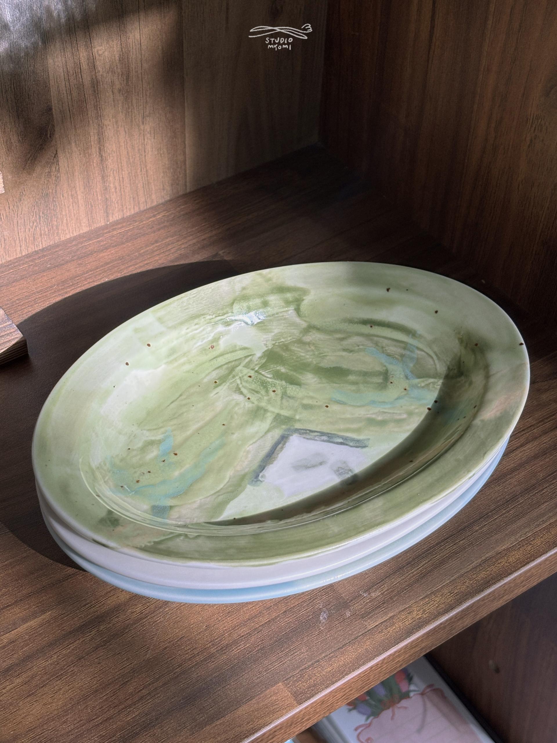 Middle Oval Plate (구름)