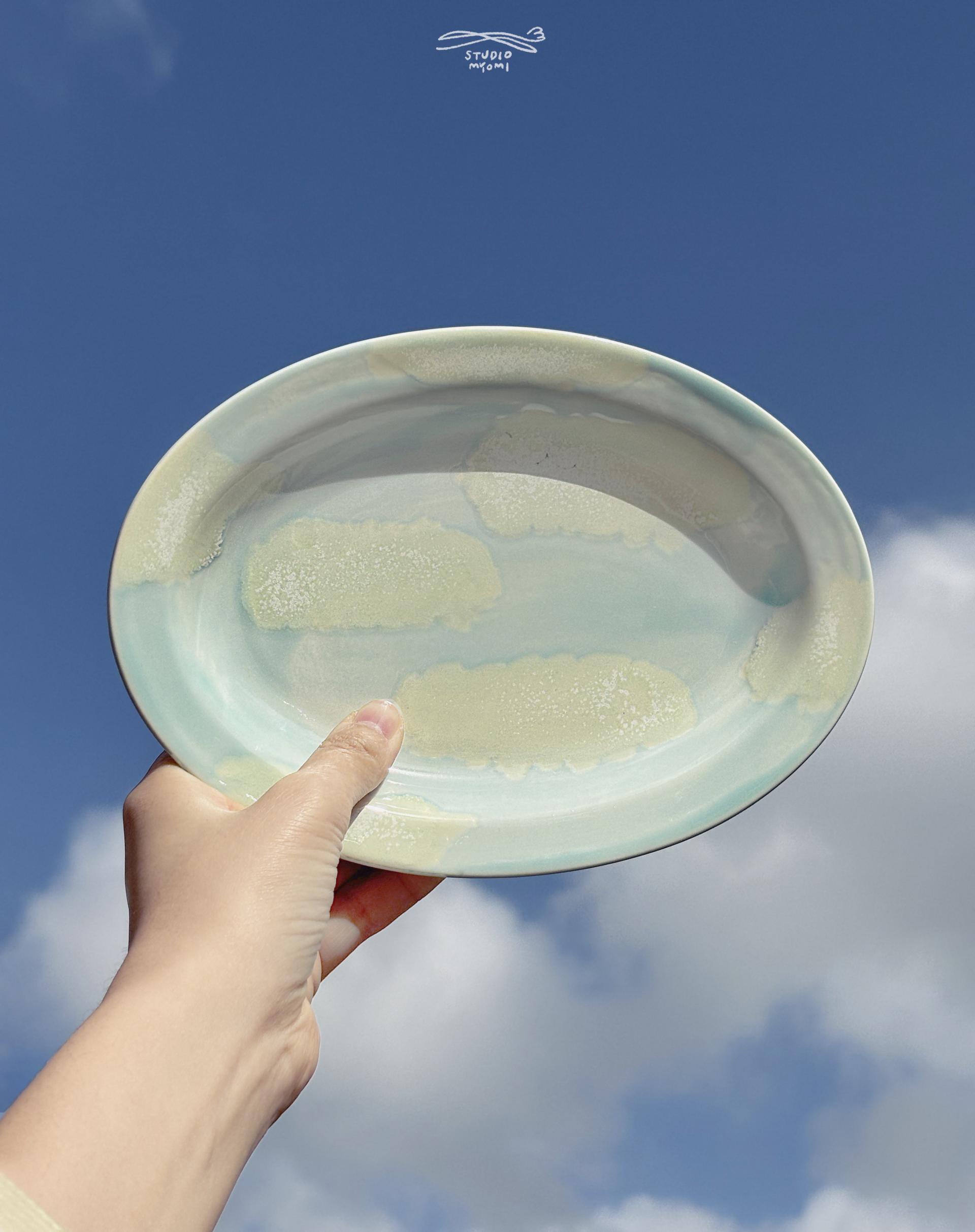 Middle Oval Plate (구름)