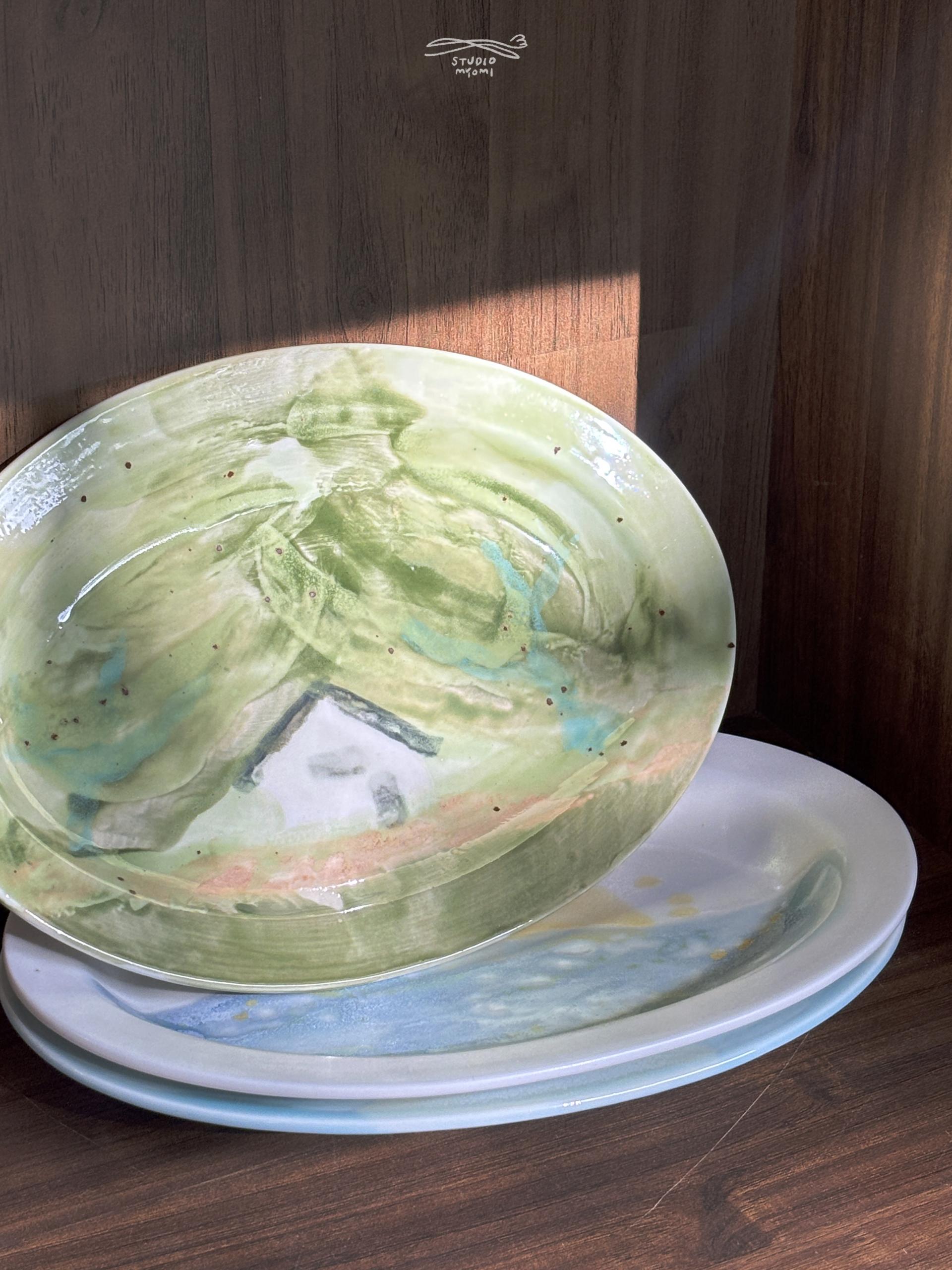 Middle Oval Plate (구름)