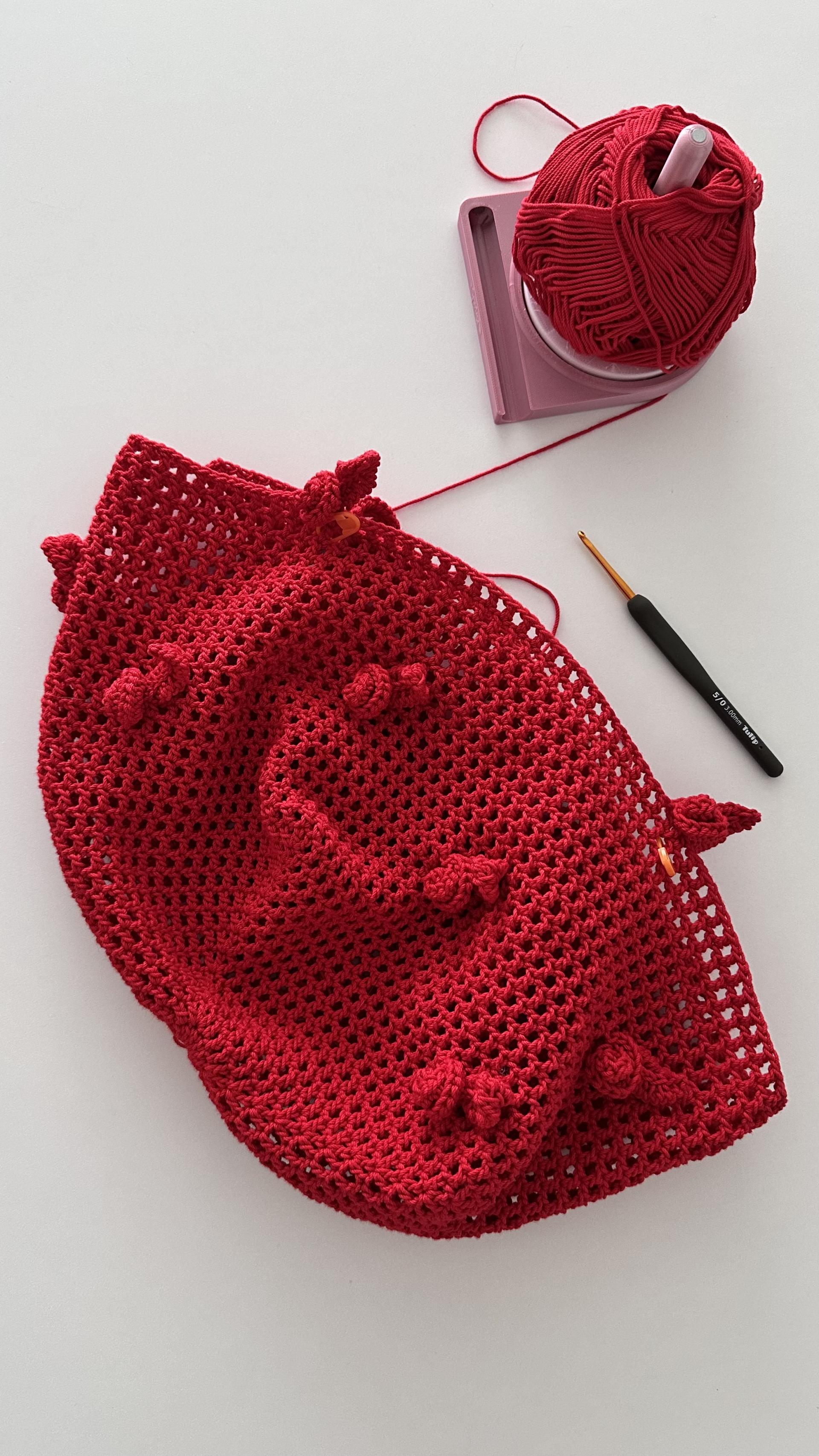corsage net bag DIY (코바늘뜨개)