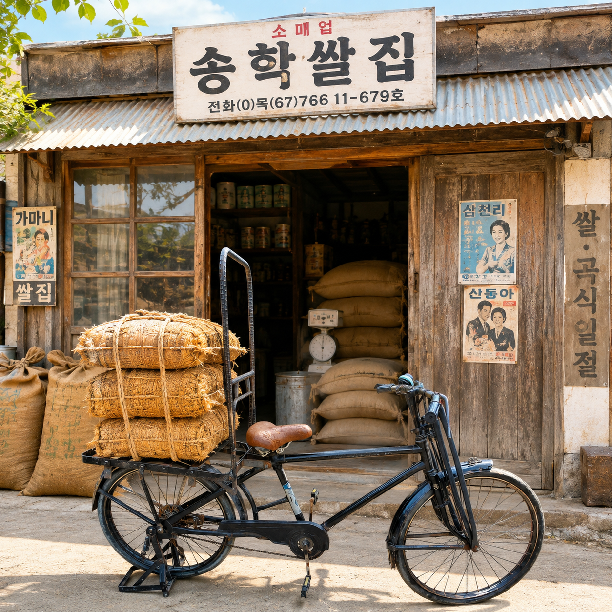 옛날 삼천리 짐바리 자전거 3000리 쌀자전거 막걸리 배달 자전거 근현대 생활사 산업사 자료 추억의 소품 근대사 역사 전시 영상 잡지 시대극 축제 레트로 빈티지 엔틱