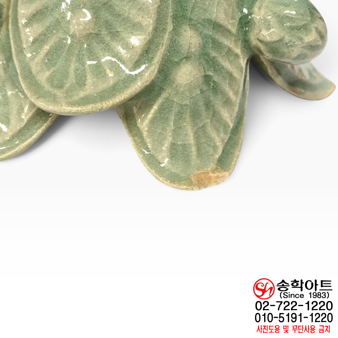 1960~1970년대 고려청자 상형청자 재현 청자 귀룡형 연화잔·잔대 한국 전통 고급 도자기 연꽃잔 잔잔대 잔받침 잔탁 귀빈 VIP바이어 선물 전통 공예품 골동품