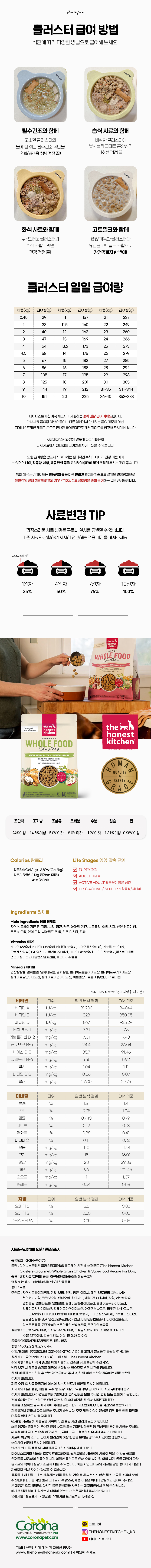 디어니스트키친 홀푸드 클러스터 홀그레인 치킨&오트 9.07kg