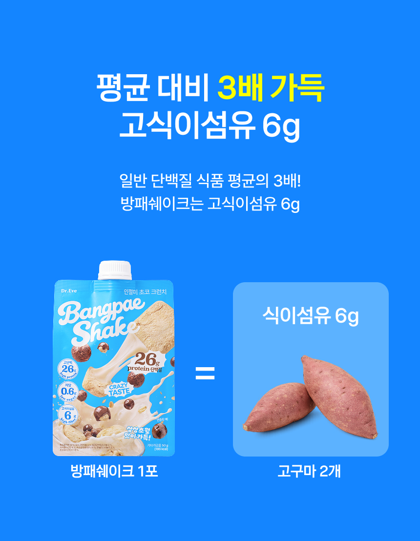 무료배송★100원딜★ 고단백 26g 방패쉐이크 인절미 초코 크런치