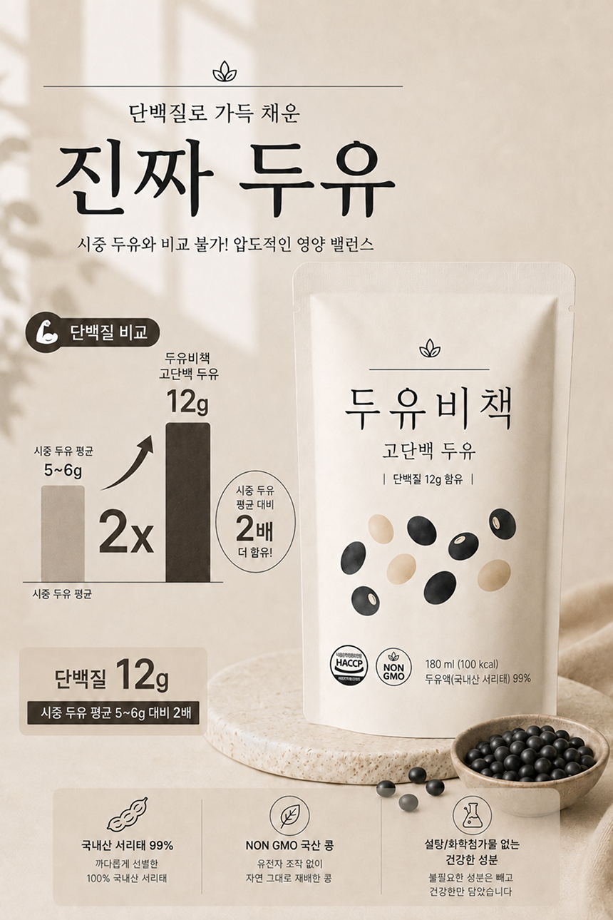 [예약구매][선착순특가] 두유비책_고단백 두유