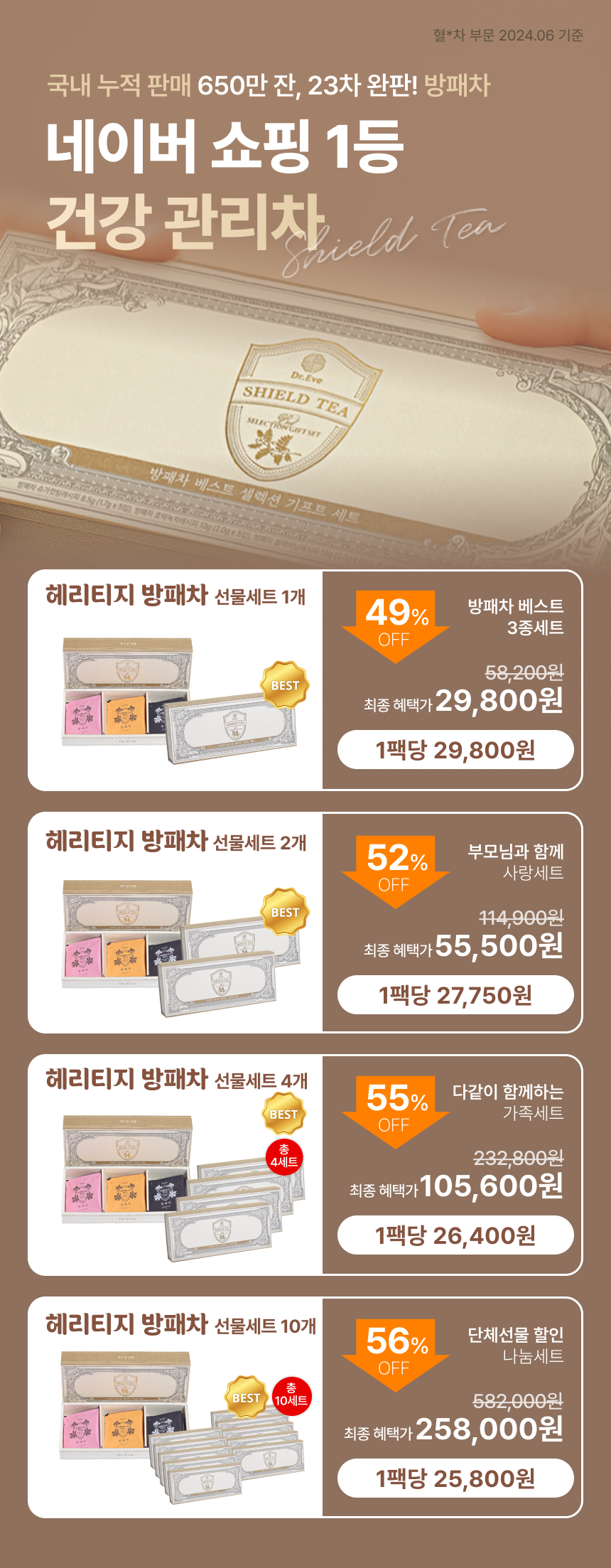 방패차 헤리티지 선물세트 – 신혼집 집들이선물 건강선물
