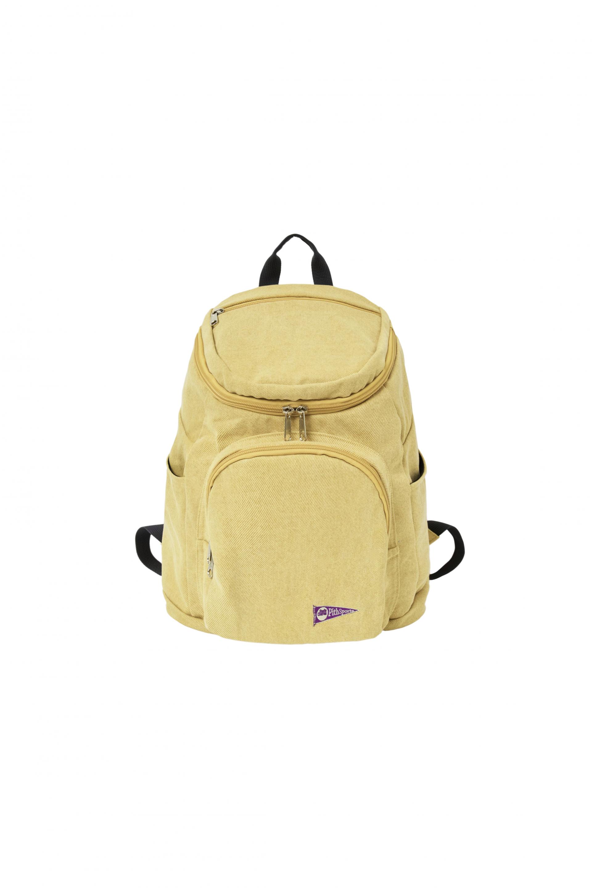 Washed Canvas Backpack (Sand Yellow)