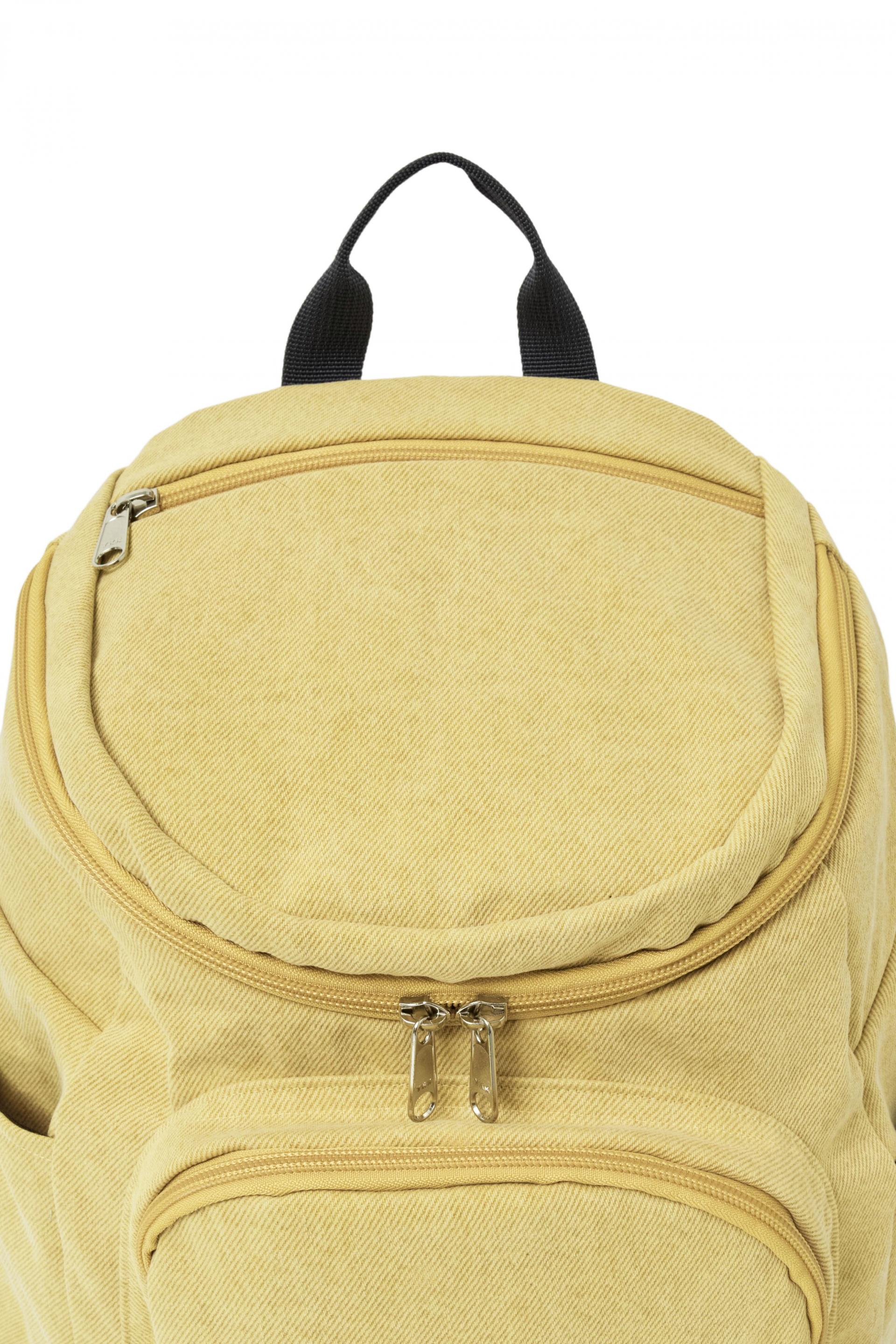 Washed Canvas Backpack (Sand Yellow)