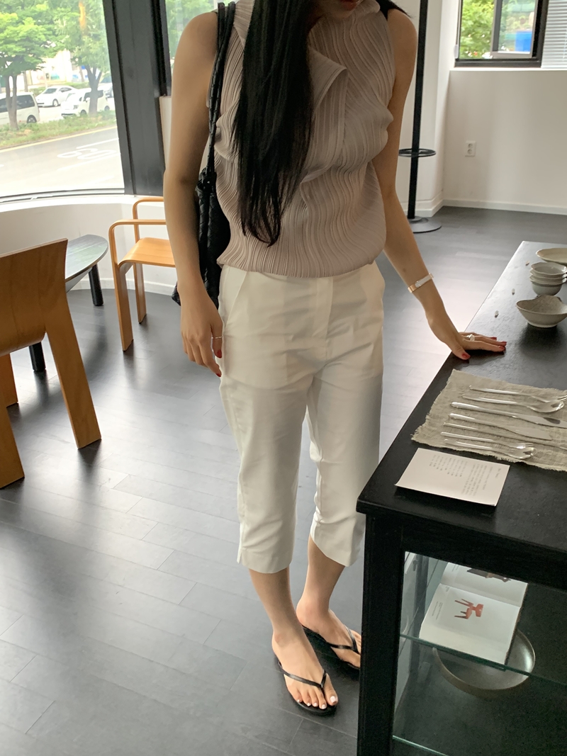 Flower Pleats blouse *premium (pink beige)