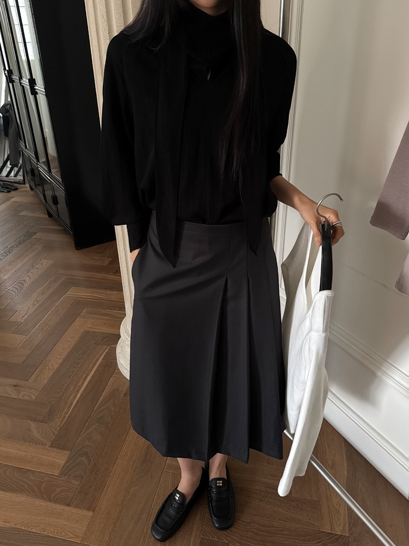 26FW Pleats MIDI SK *HQ (2COLOR)