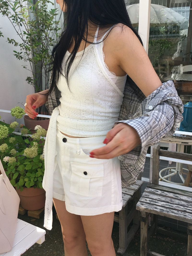 Punching Halterneck wrap Sleeveless