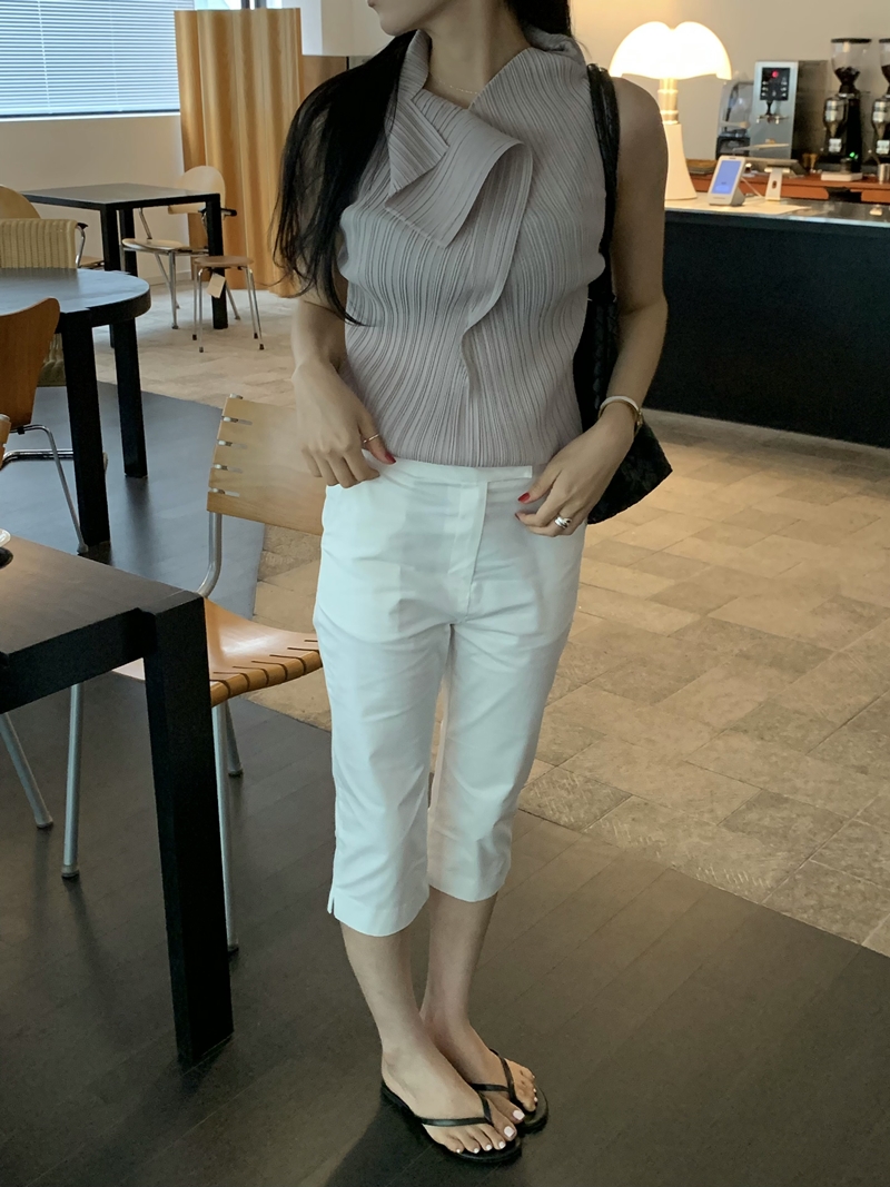 Flower Pleats blouse *premium (pink beige)