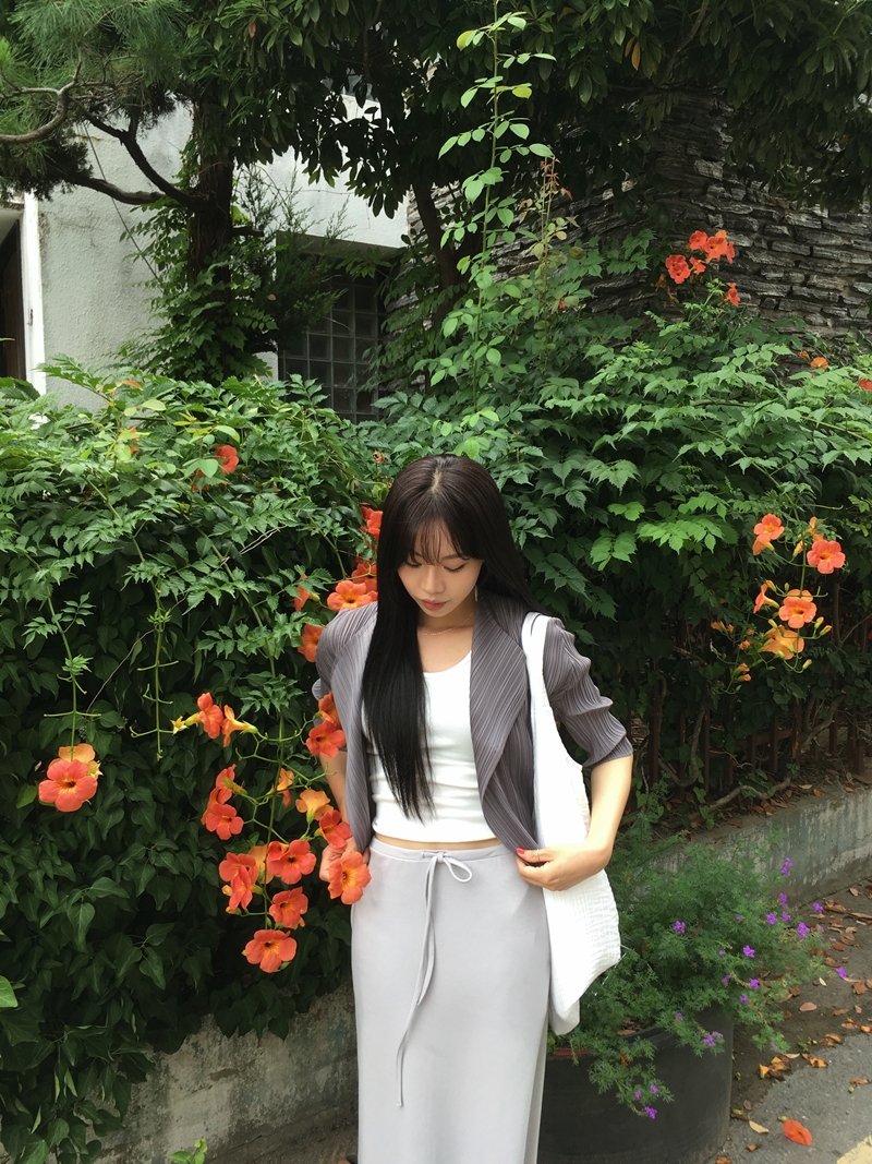 Cotton Maxi long SK (2COLOR)
