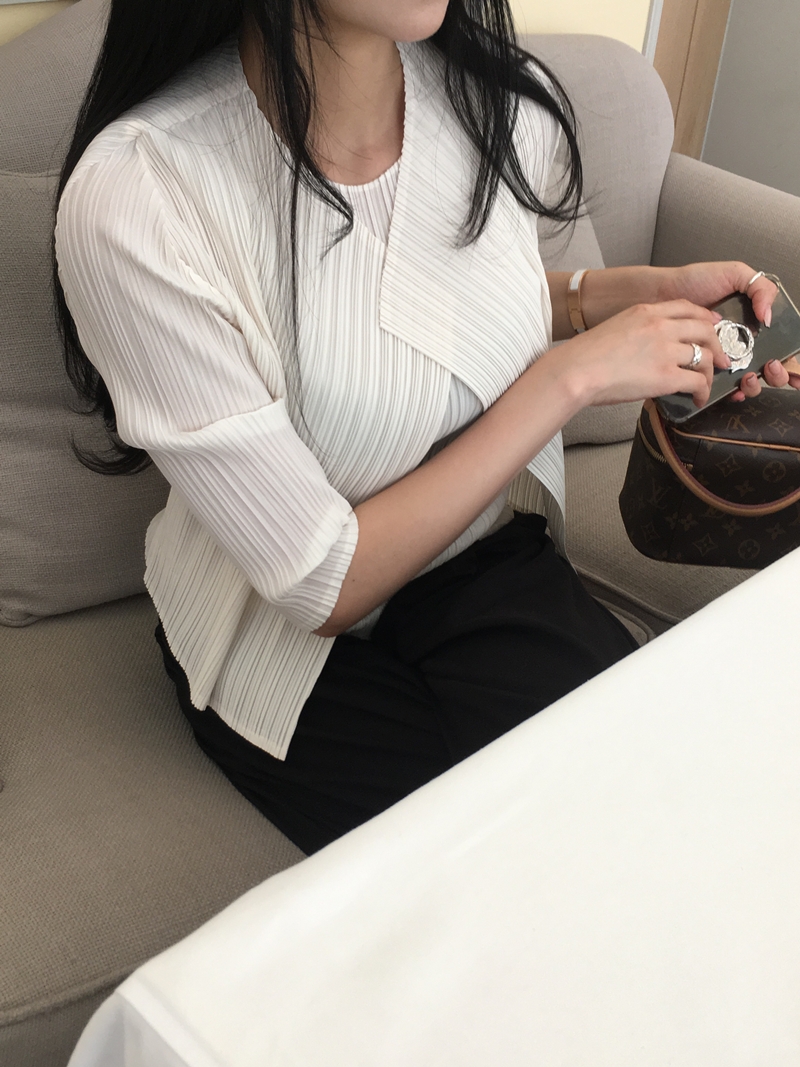 Rumie Pleats cardigan*premium (3COLOR)