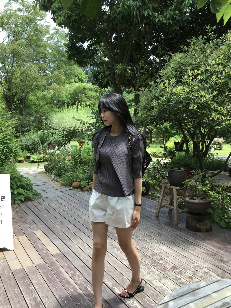 Rumie Pleats sleeveless *premium (3COLOR)