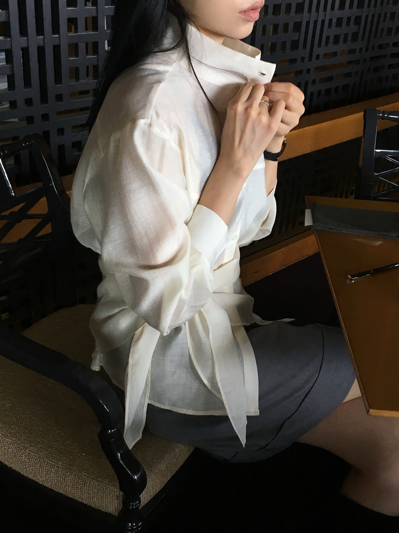 26FW Liebe SHAWL WRAP BLOUSE (3COLOR)