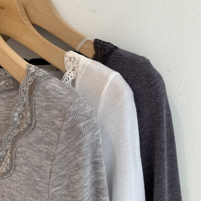 26fw Lace cotton 7부- TEE (3COLOR)