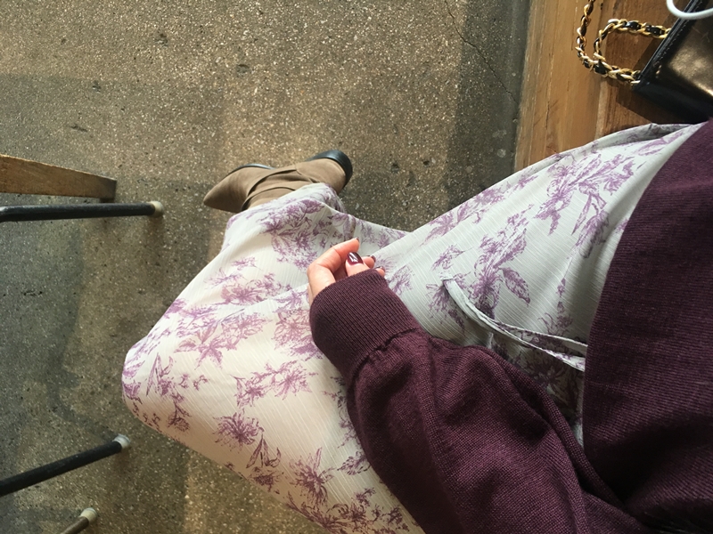 26FW FLOWER see through SK (2COLOR)