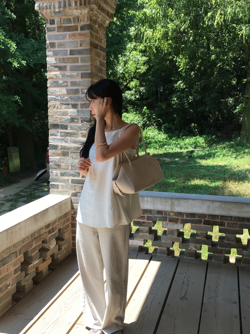 Ramon Linen Ribbon blouse (2COLOR)