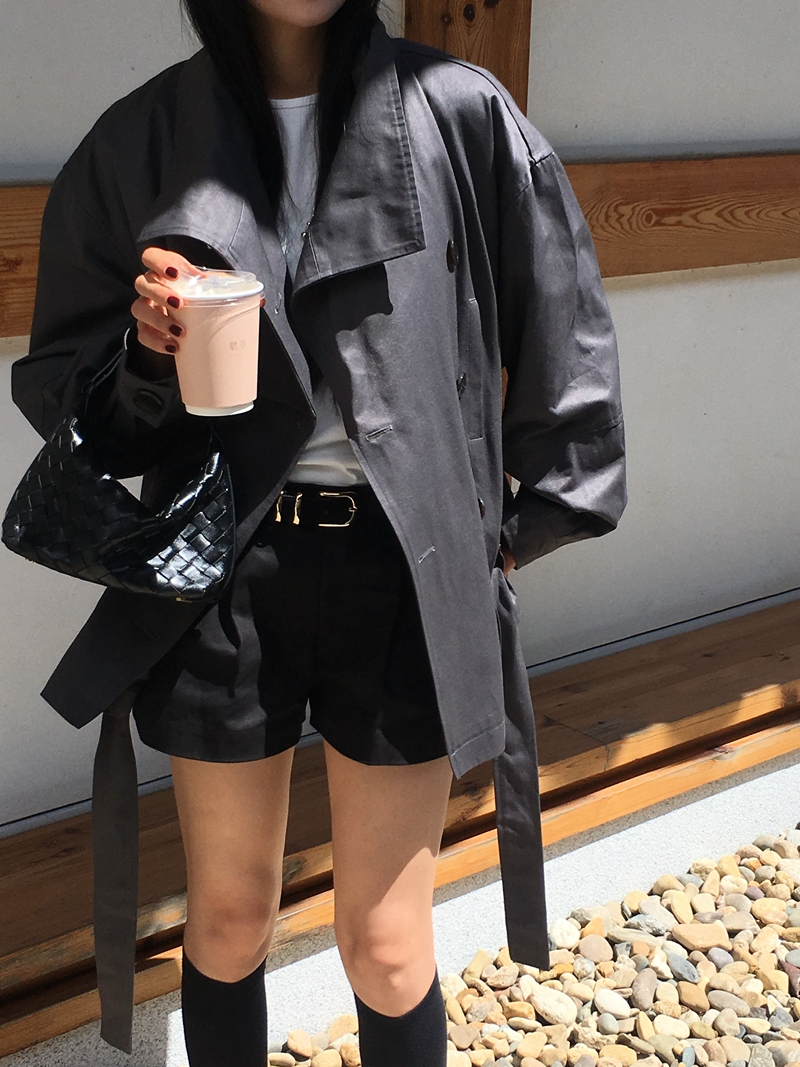 26FW OVER-FIT TRENCH COAT (CHARCOAL)