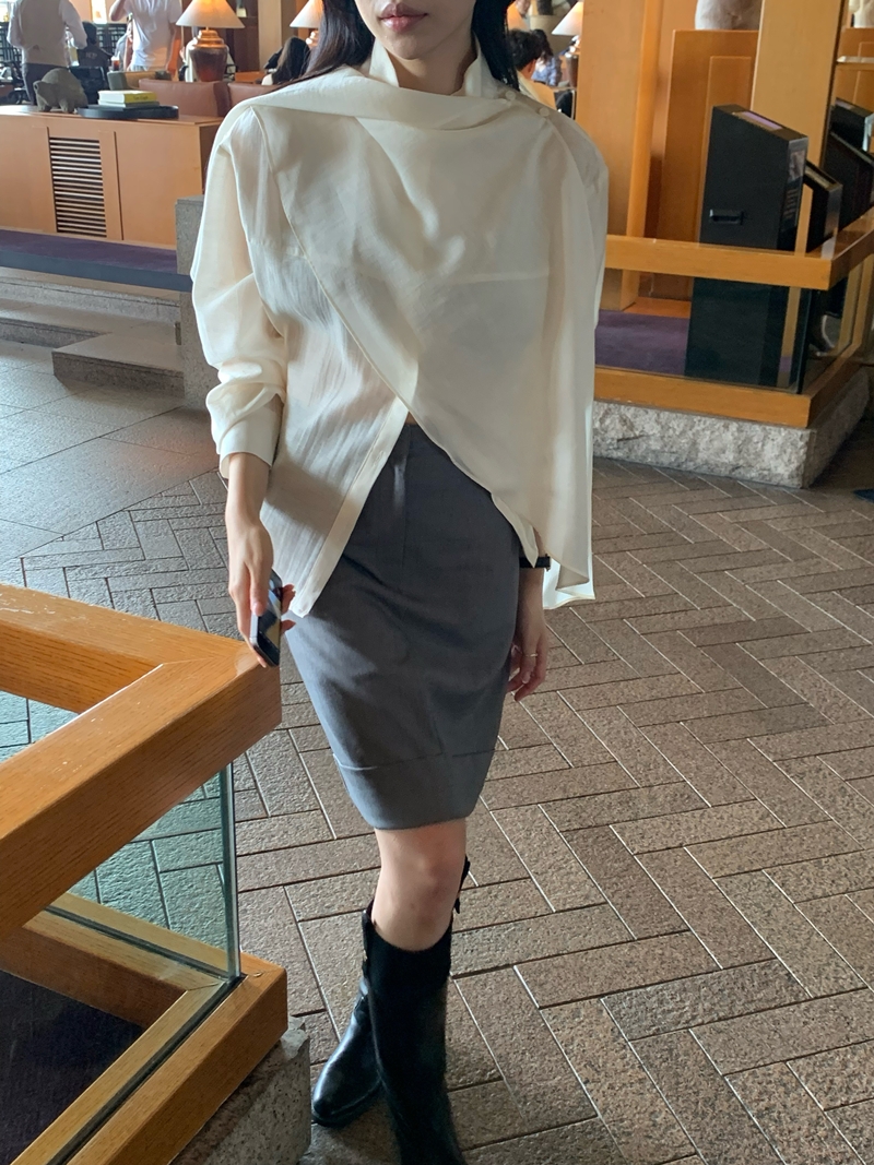 26FW WOOL CARVE H- SKIRT (2COLOR)