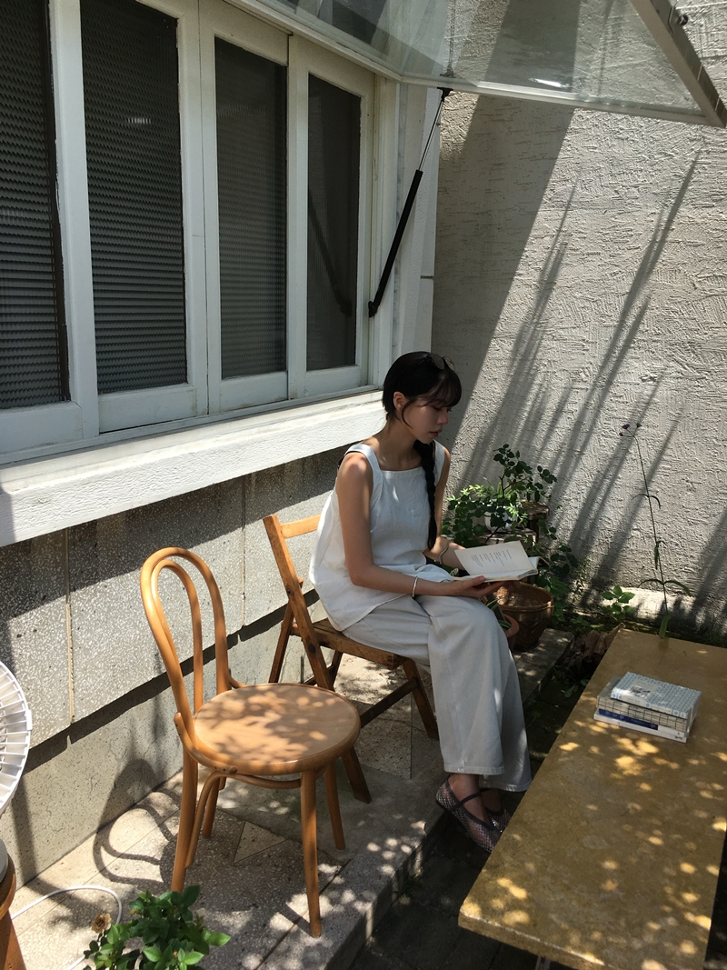 Ramon Linen Ribbon blouse (2COLOR)