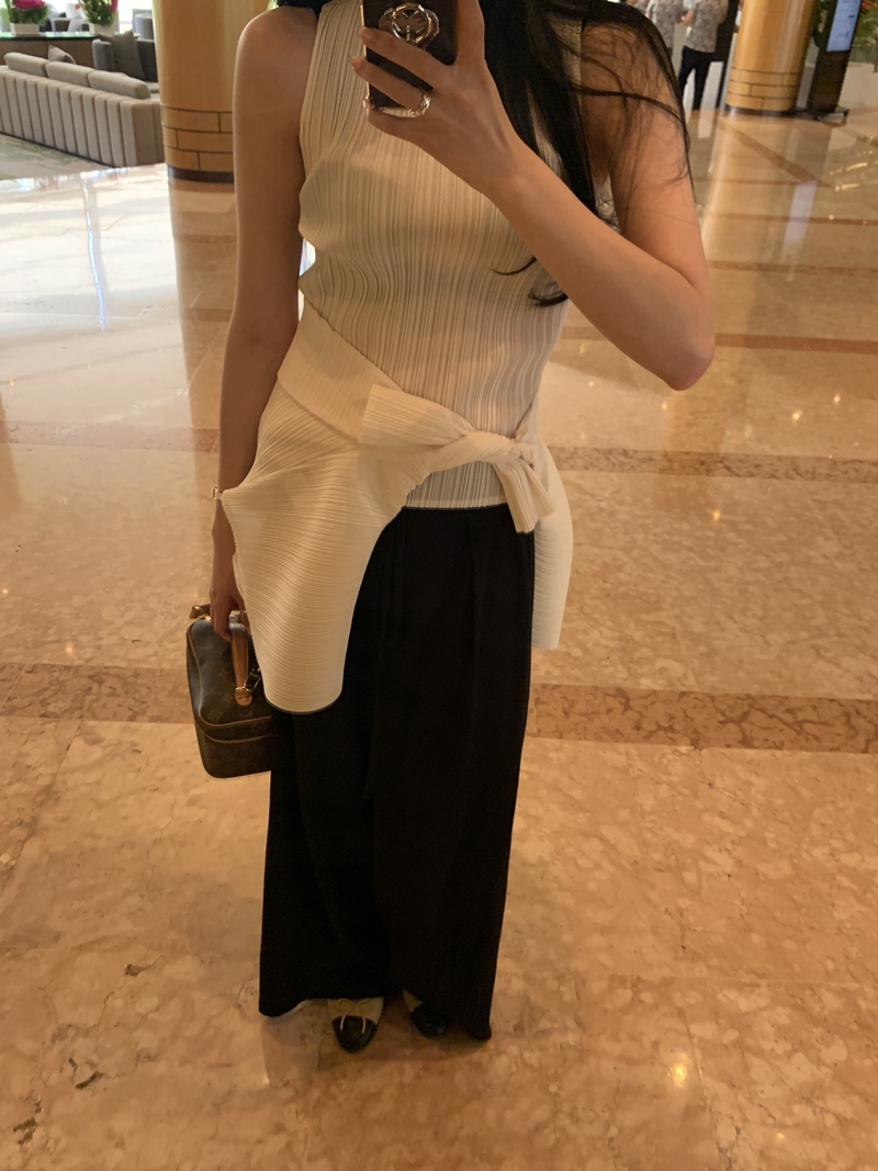 Rumie Pleats sleeveless *premium (3COLOR)