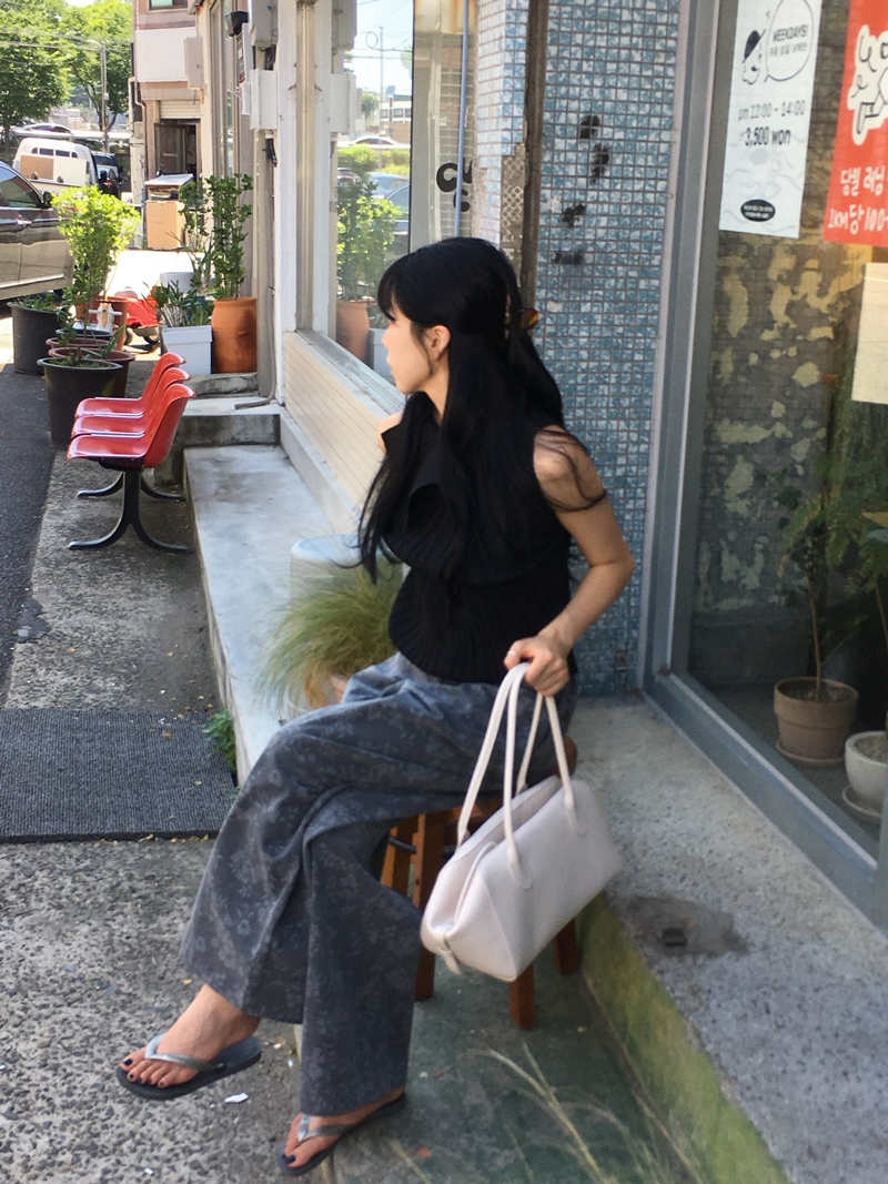 Flower pintuck denim PT