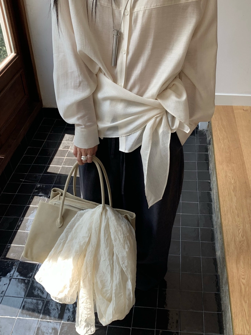 26FW Liebe SHAWL WRAP BLOUSE (3COLOR)