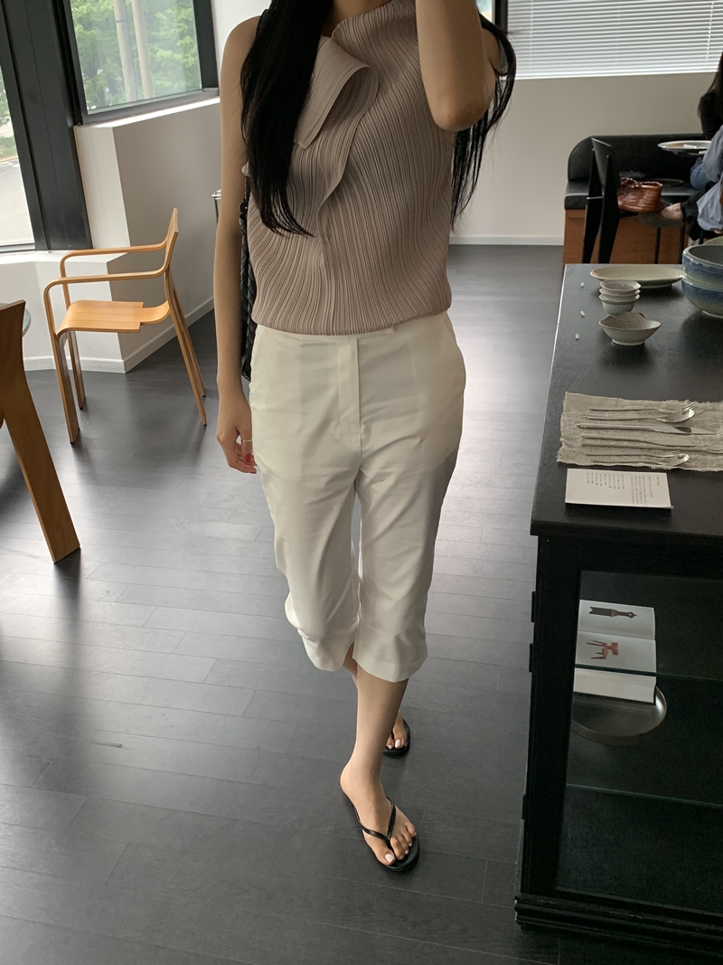 Flower Pleats blouse *premium (pink beige)