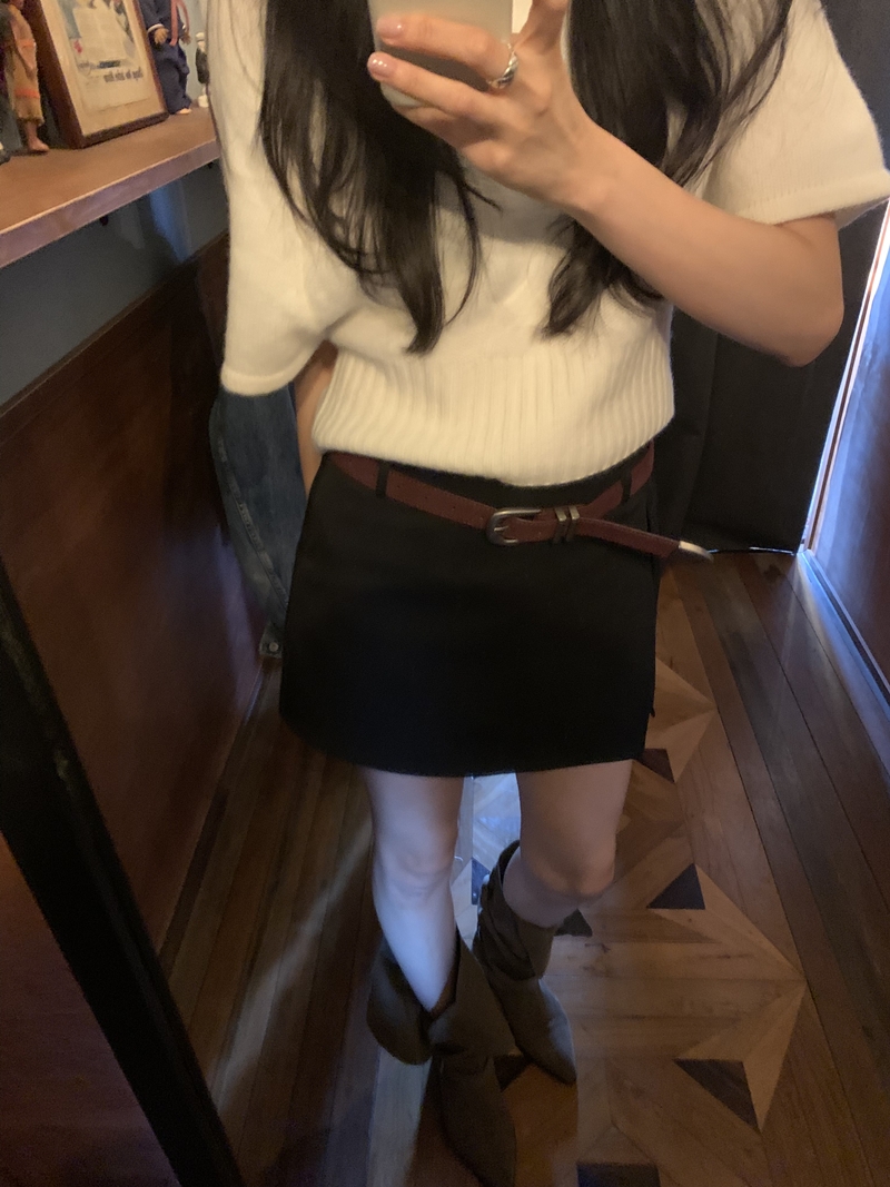 FW CITY SLIT SKIRT PT (2COLOR)
