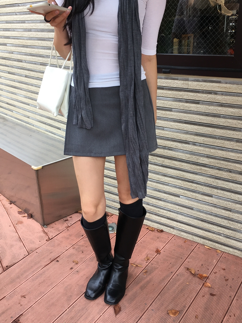 FW CITY SLIT SKIRT PT (2COLOR)
