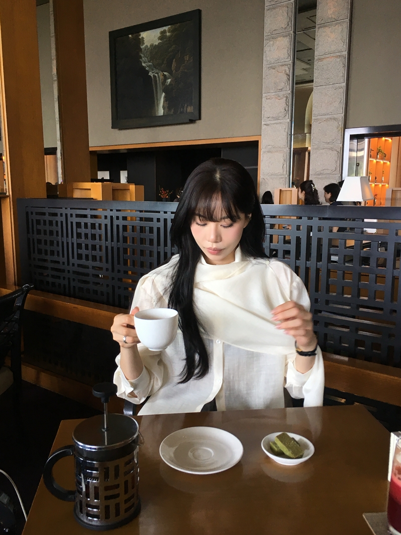 26FW Liebe SHAWL WRAP BLOUSE (3COLOR)