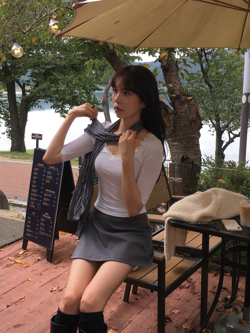 FW CITY SLIT SKIRT PT (2COLOR)