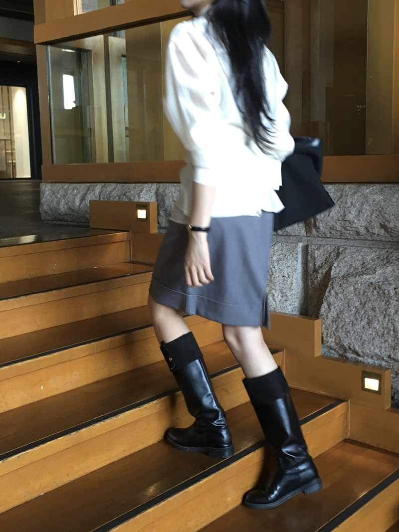 26FW WOOL CARVE H- SKIRT (2COLOR)