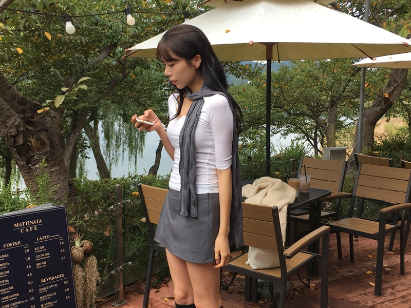FW CITY SLIT SKIRT PT (2COLOR)