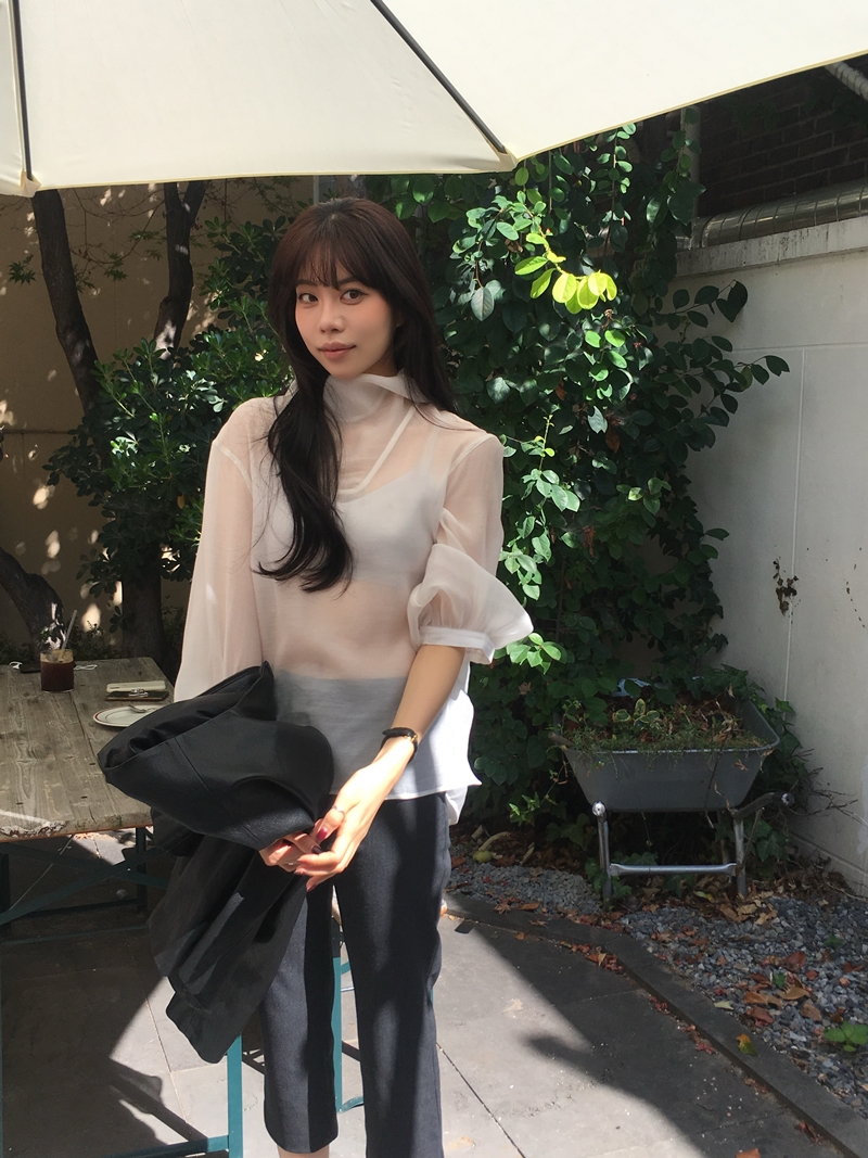 FW VARR HIGHNECK BLOUSE *premium