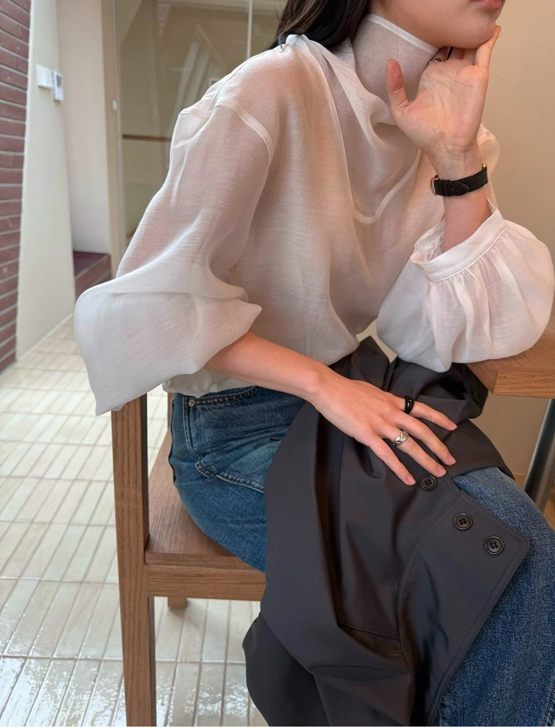 FW VARR HIGHNECK BLOUSE *premium
