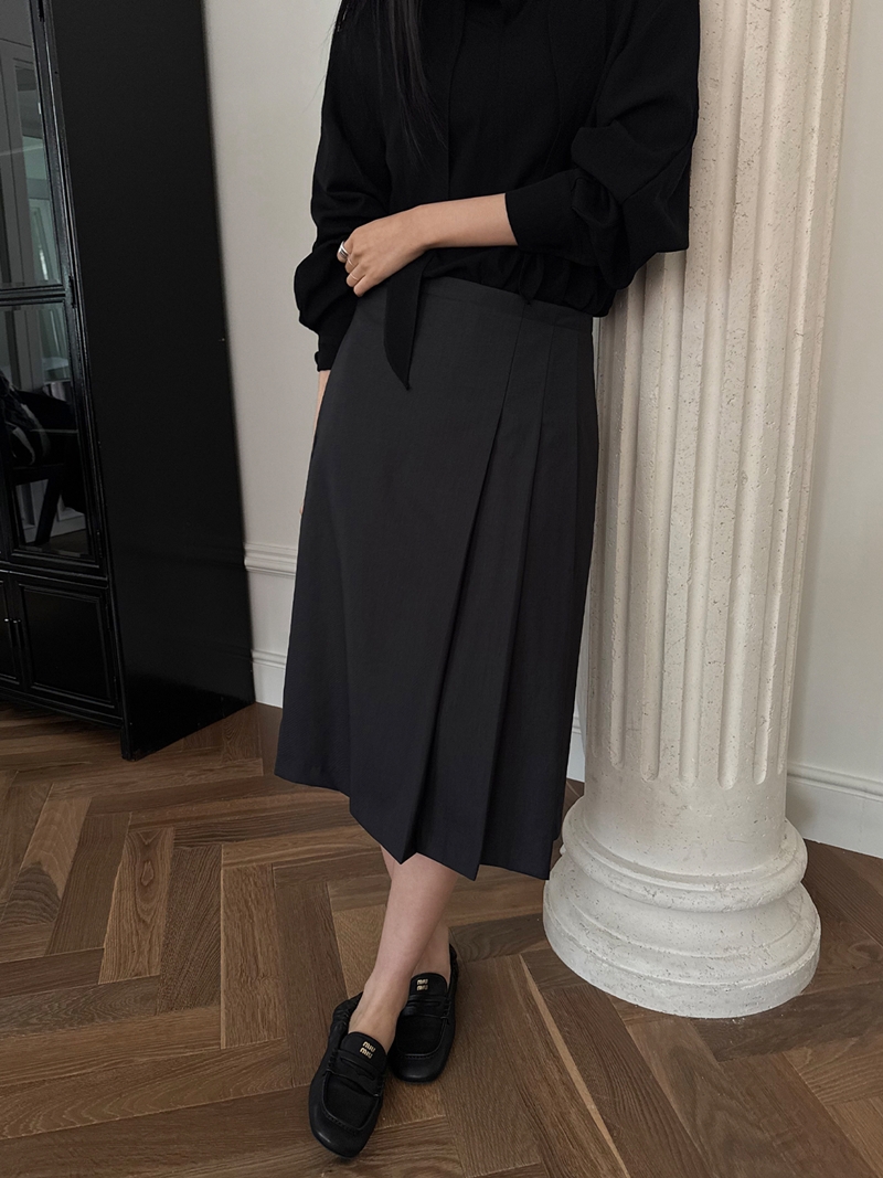 26FW Pleats MIDI SK *HQ (2COLOR)