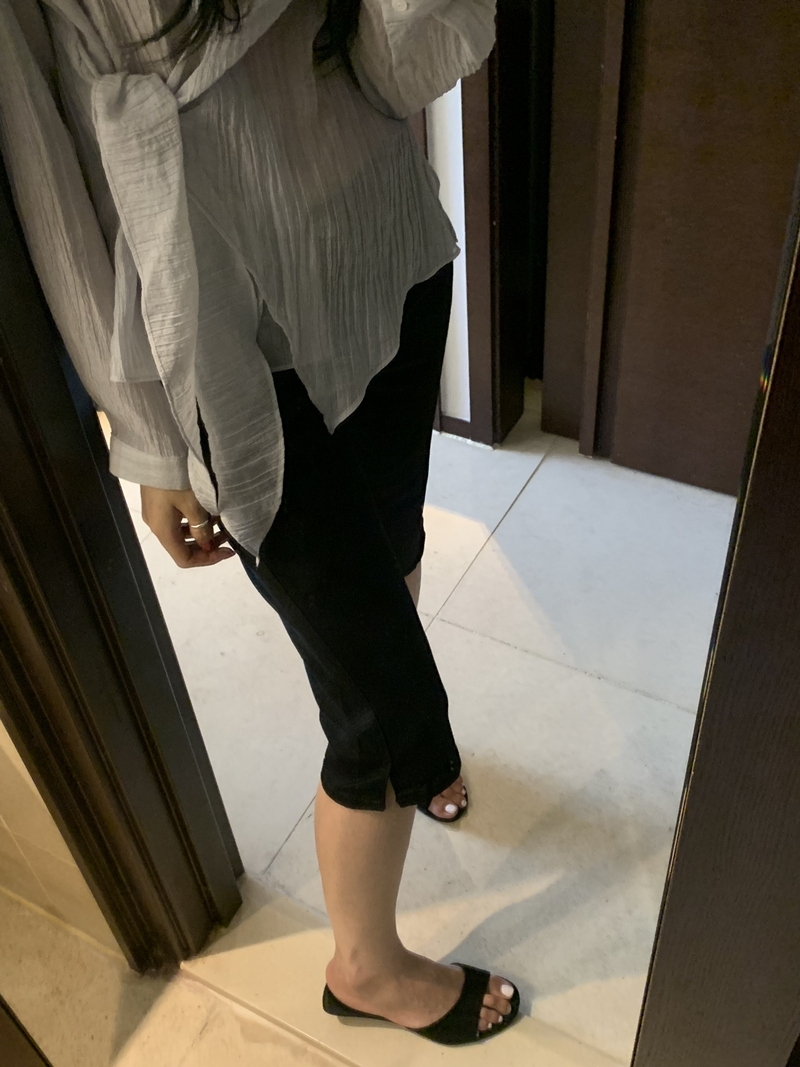 Span carfri denim 7부 PT