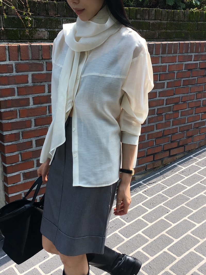 26FW WOOL CARVE H- SKIRT (2COLOR)