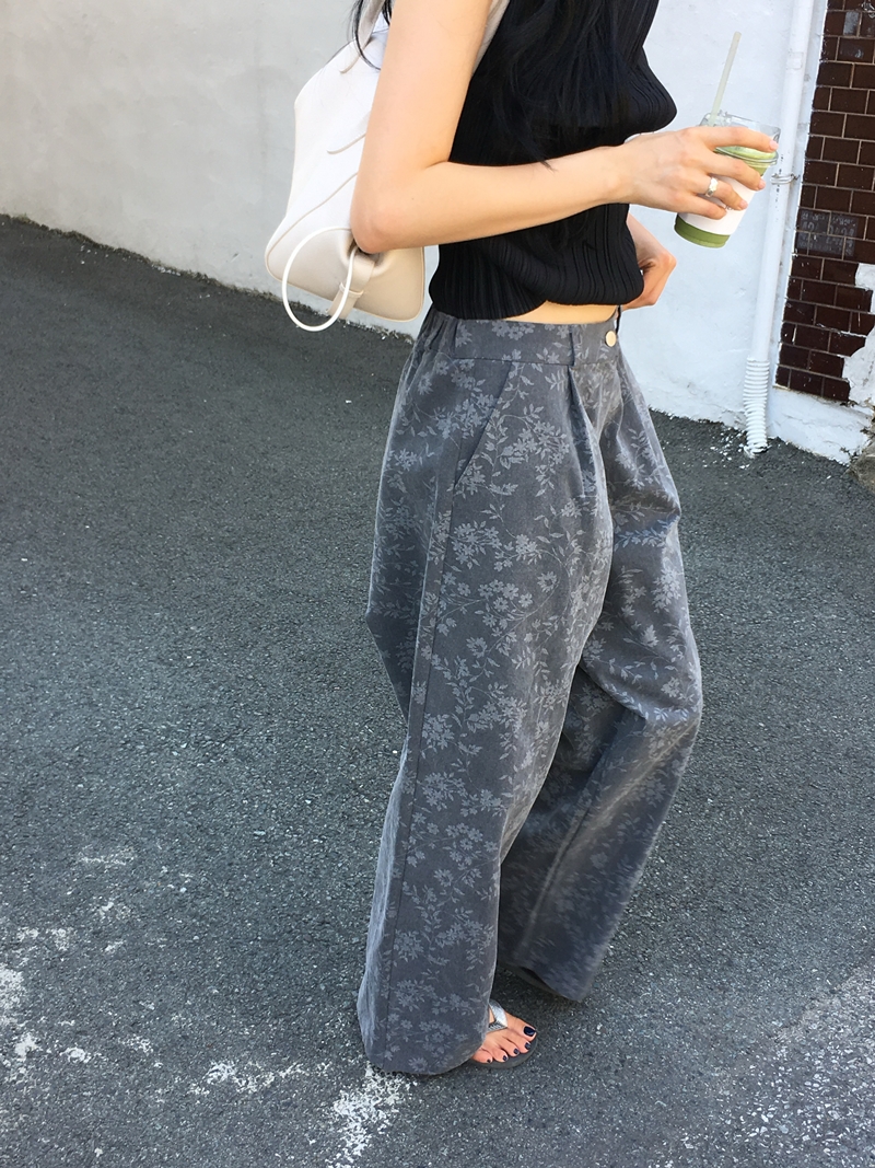 Flower pintuck denim PT
