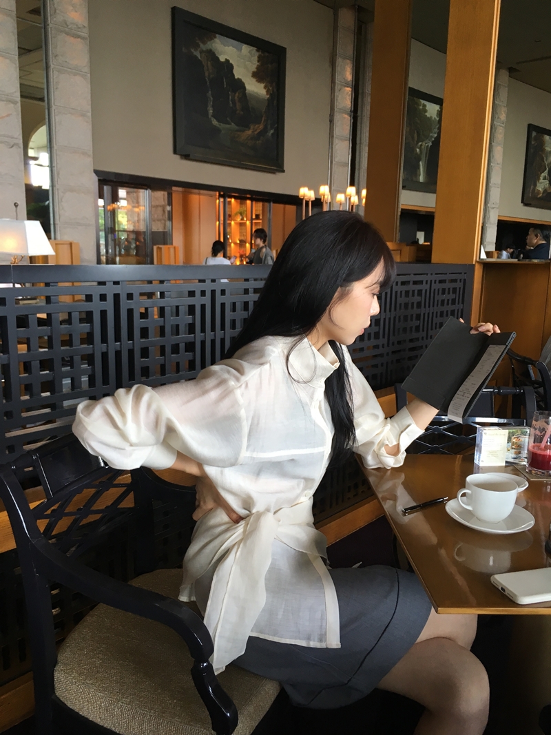 26FW Liebe SHAWL WRAP BLOUSE (3COLOR)