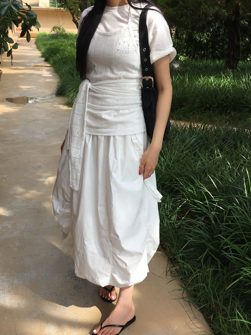 Summer Pumpkin shirring SK (2COLOR)