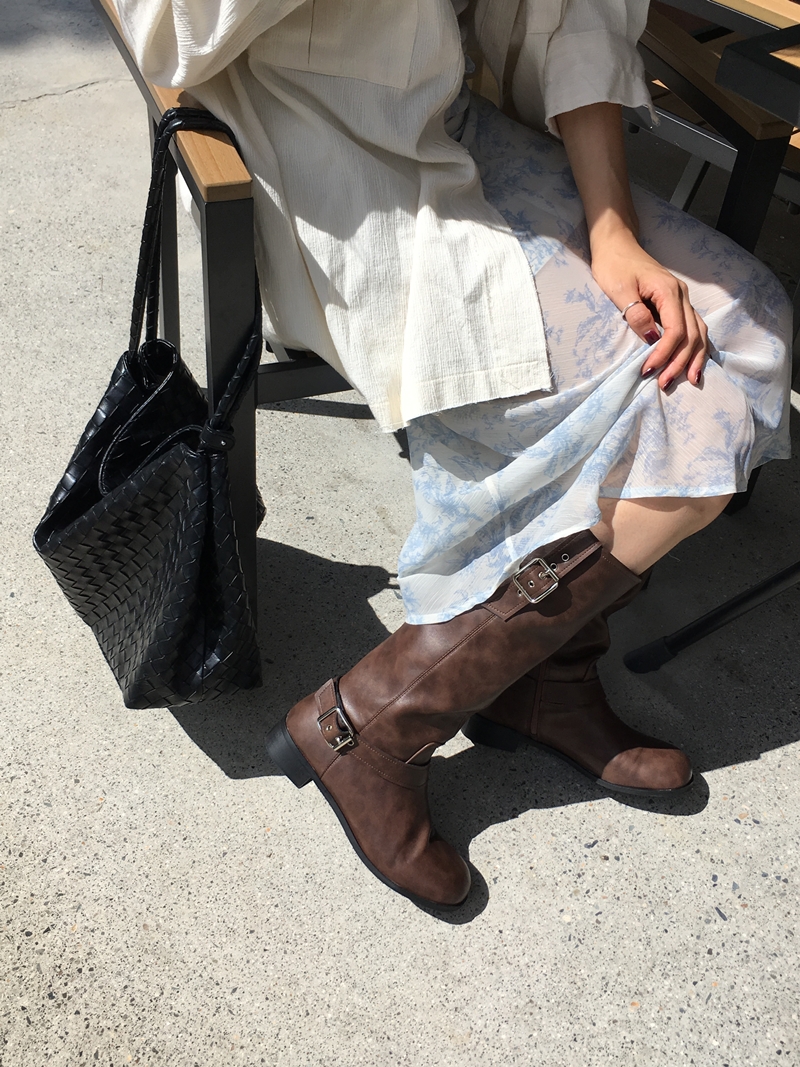26FW BUCKLE LONG BOOTS(2COLOR)