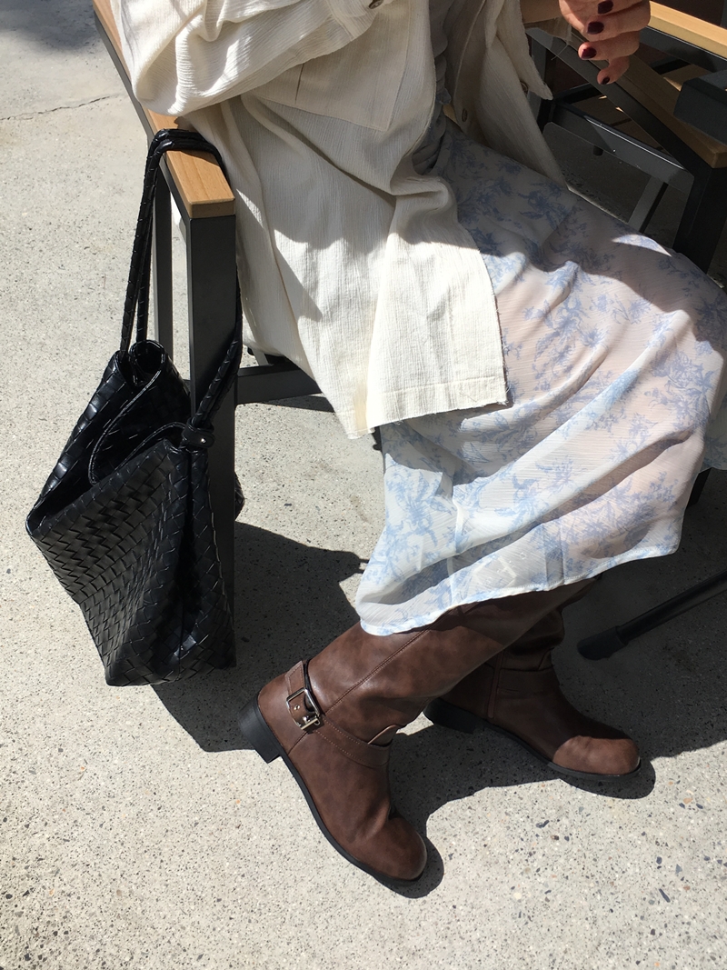26FW BUCKLE LONG BOOTS(2COLOR)
