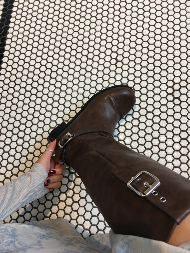 26FW BUCKLE LONG BOOTS(2COLOR)