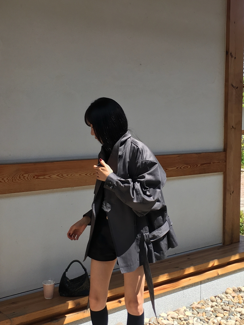 26FW OVER-FIT TRENCH COAT (CHARCOAL)