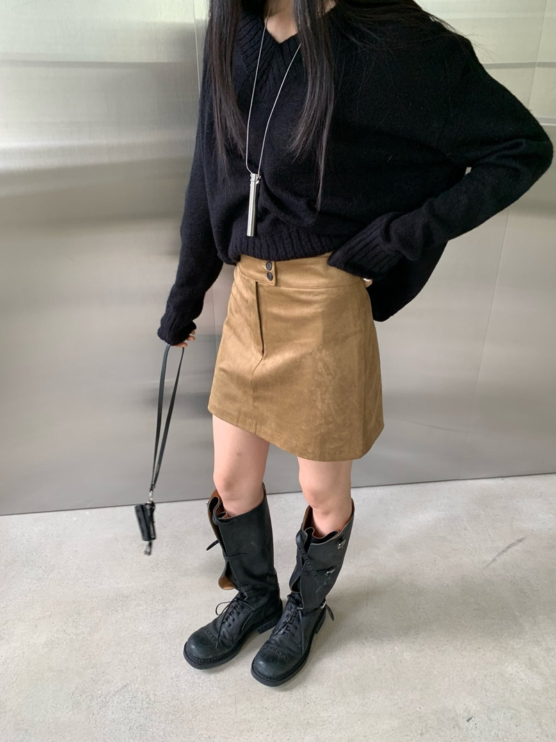 26FW SUEDE MIDI H-SK (2COLOR)